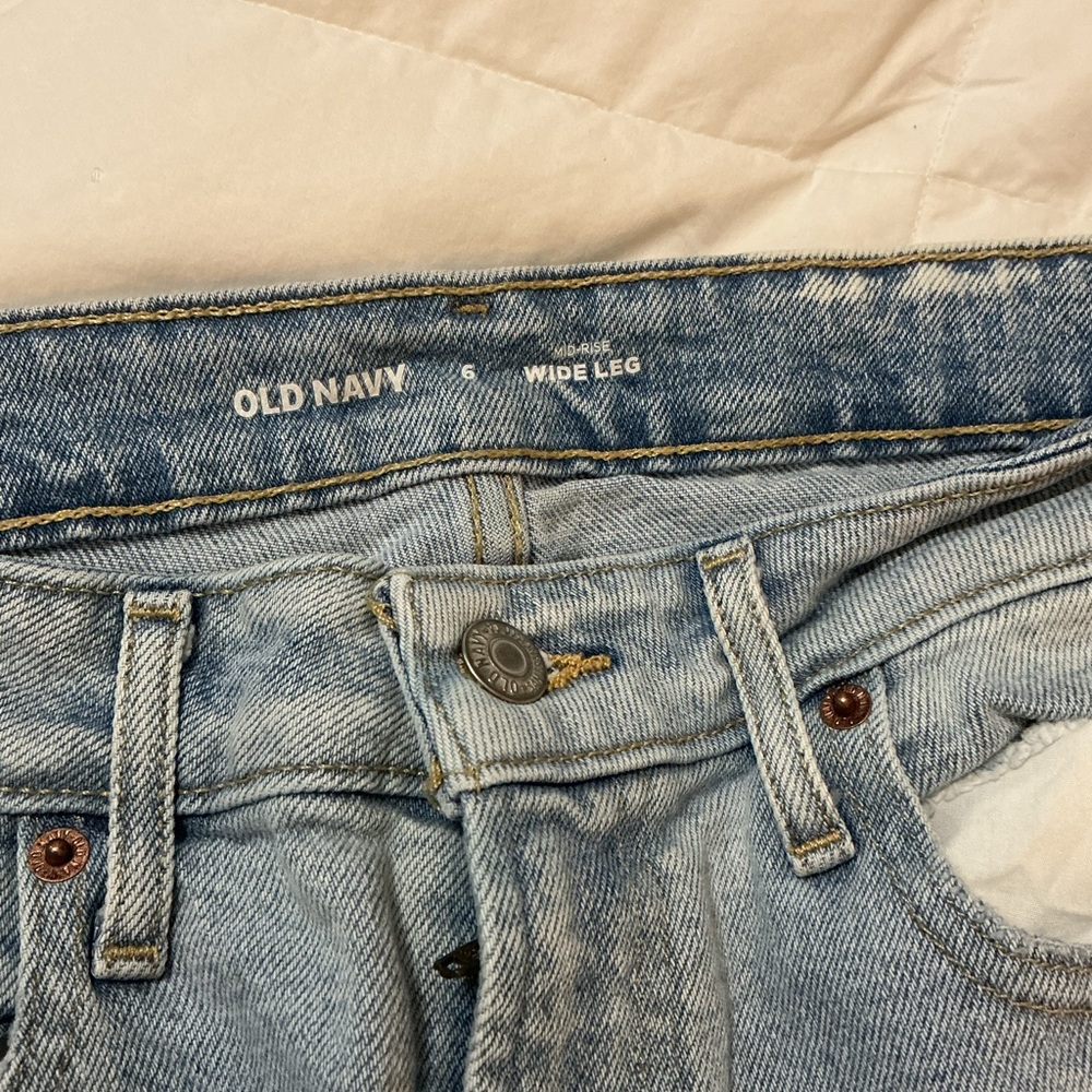 Old Navy Light Blue Wide Leg Denim - Picture 4 of 9